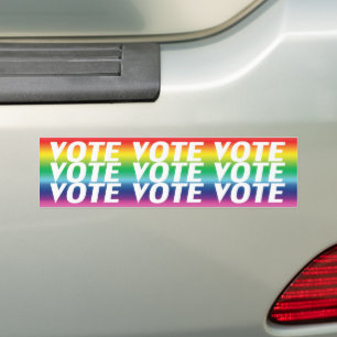 Omröstning: pridet Lgbtq regnbåge färg vit Bildekal