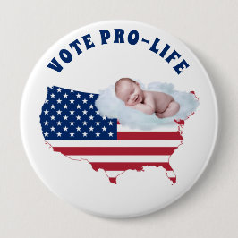 OMRÖSTNING PRO-LIFE Baby American Flagga USA Knapp