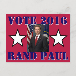 OMRÖSTNING RAND PAUL 2016 VYKORT