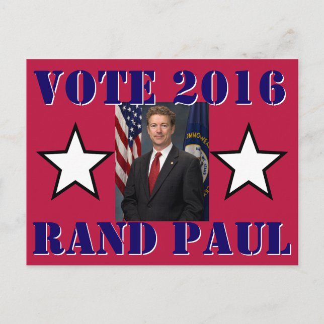 OMRÖSTNING RAND PAUL 2016 VYKORT (Framsida)