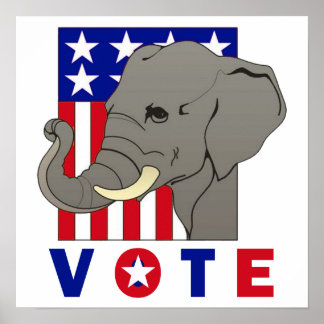 OMRÖSTNING REPUBLIKEN ELEPHANT Poster