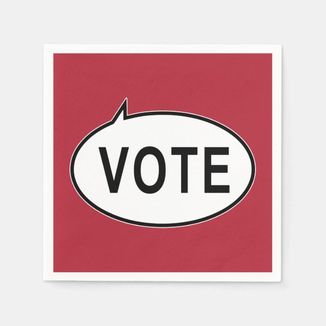 OMRÖSTNING - Röd Pappersservett (Framsidan)