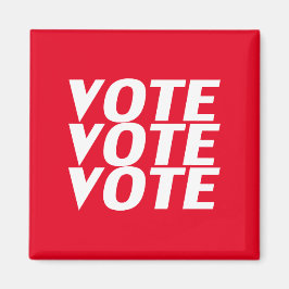 Omröstning - Röda, vita magnet