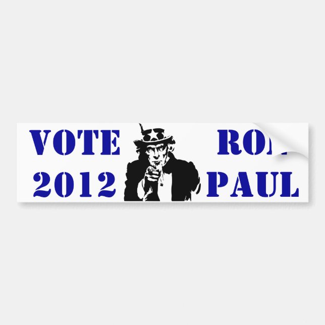 OMRÖSTNING RON PAUL 2012 BILDEKAL (Framsidan)
