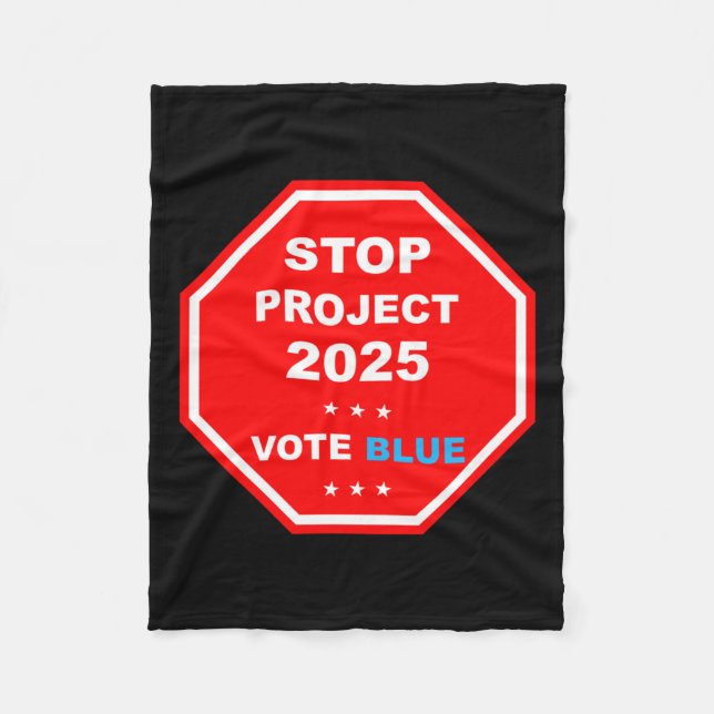 Omröstning: Spara Demokrati Stoppa projekt 2025 Fleecefilt (Framsidan)