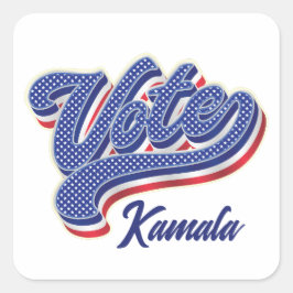 Omröstning Stars och stripes - Val Fyrkantigt Klistermärke