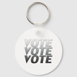 Omröstning - svart, vitt, grått nyckelring