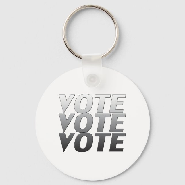Omröstning - svart, vitt, grått nyckelring (Framsida)