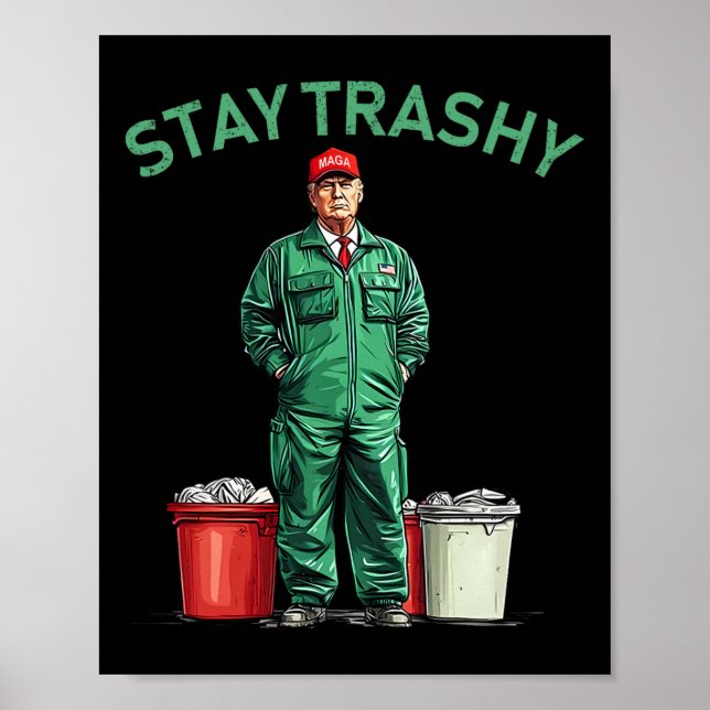 Omröstning: Trump Garbyge Man Stanna i Trashy 2024 Poster (Framsidan)
