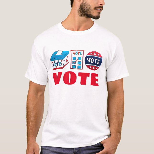 OMRÖSTNING: USA:s valdag - Politik i valurnorna T Shirt (Framsida)