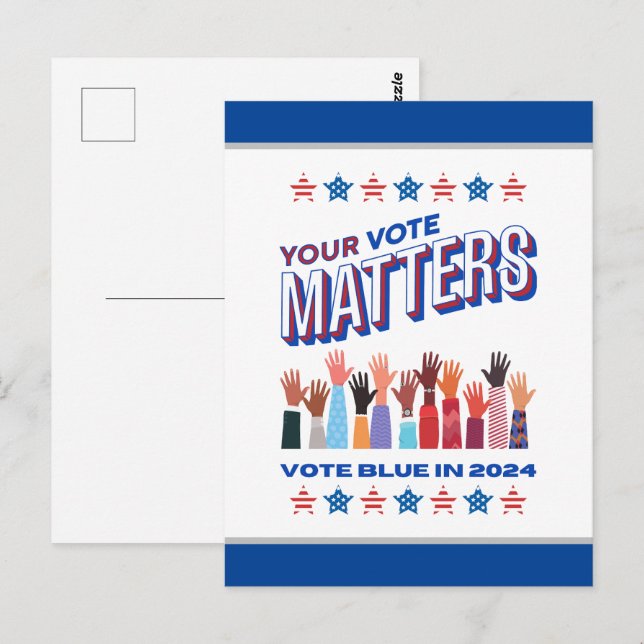 Omröstningen äger rum 2024 vykort (Fram/baksida)