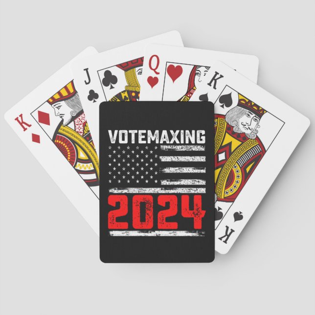 OmröstningMaxing 2024 Trump Presidentval Casinokort (Baksidan)