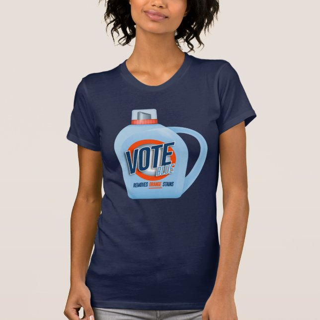 OMRÖSTNINGSBLUE: Tar bort Orangar T Shirt (Framsida)