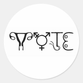 OMRT-etikett Runt Klistermärke