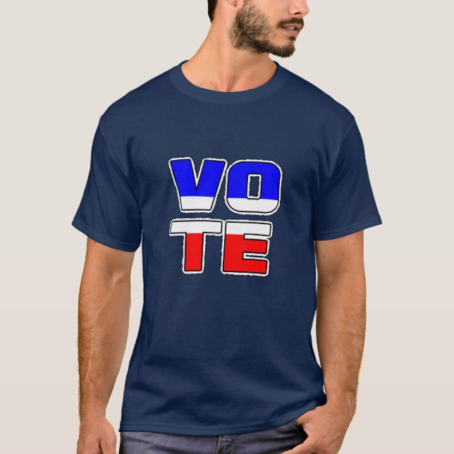 OMRT Röd, Vit och Blått textilskirt T Shirt (Framsida)