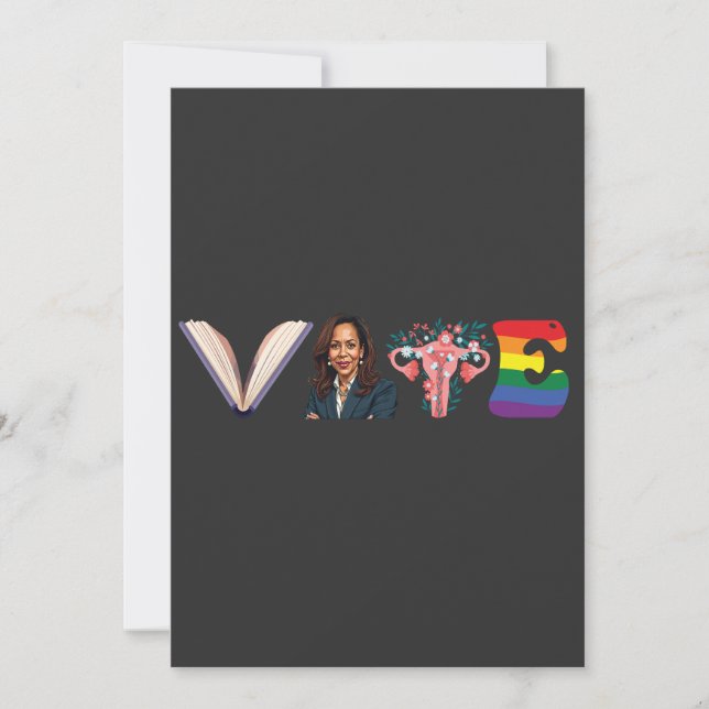 OMRTE Bokar Uterus LGBT Kamala Harris Walz Val Spara Datumet (Framsida)
