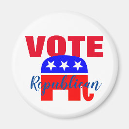 OMRTE Republican with Patriotic Elephant Magnet