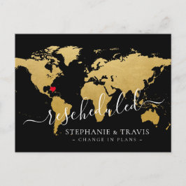 Omschemalagt uppskjutet destinationsbröllop Karta Meddelande Vykort