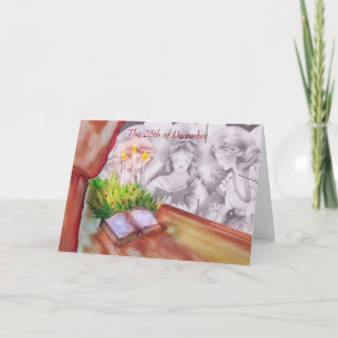 Ömsesidig födelsedag på juldagen helgkort