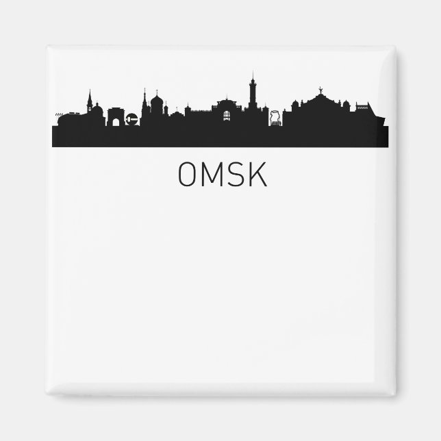 Omsk Russia Cityscape Magnet (Framsidan)