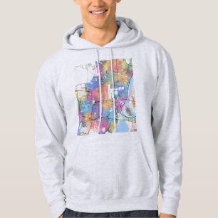 Omsk Ryssland Stadskarta Hoodie