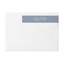 Omslag, Returadress runt - dammblå