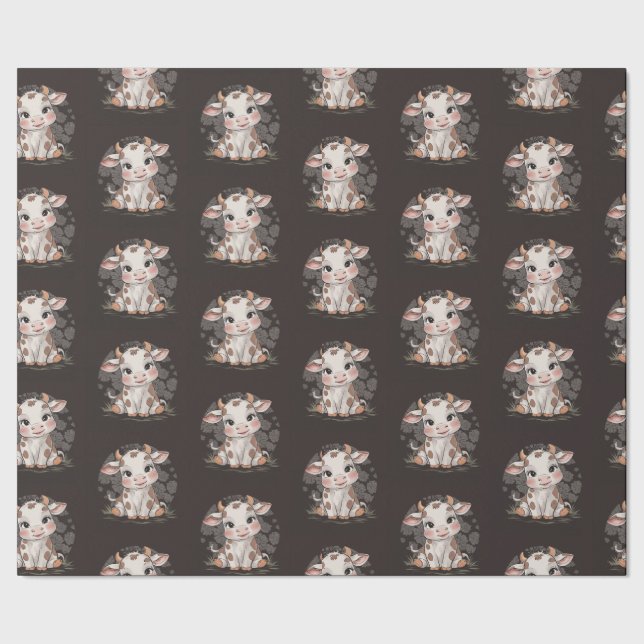 Omslagning av Papper Cute Baby-ko Presentpapper (Seam)