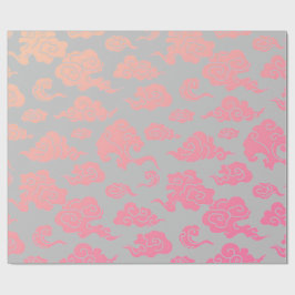 Omslagning av Papper ROSA CLOUD MÖNSTER KINESE Presentpapper