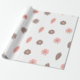 Omslagning av Pappra blommor Alternerande Rosa Ton Presentpapper