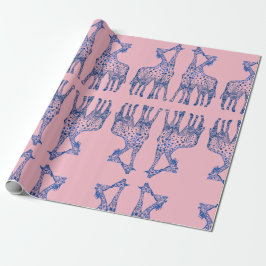 Omslagning av Pappra Coola Giraffes Presentpapper