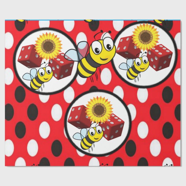 Omslagning av pappra humlor presentpapper (Platt)