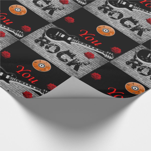 Omslagning av pappra Rock musik Presentpapper (Hörn)