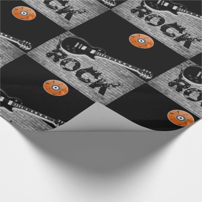 Omslagning av pappra Rock musik Presentpapper (Hörn)