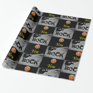 Omslagning av pappra Rock musik Presentpapper