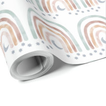 Omslagning Papper - Måne och stjärnor Regnbåge