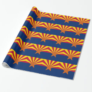 Omslagning papper med Flagga av Arizona Presentpapper