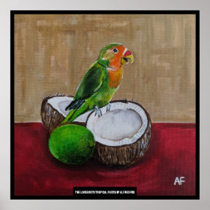Omslagsbild av Lovebird's Tropical Fiesta av Alfre Poster