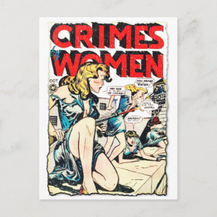 Omslagsbild till Golden Age-serietidning "Crimes b Vykort