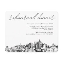 Omslutningskort för Atlanta Bröllop Rehearsal Inbj