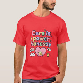 Omsorg är makt ärligt sött hjärta t shirt