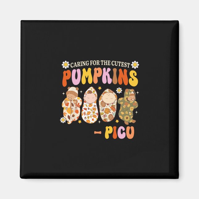 Omsorg om den söta pumpa Picu höst tack  Magnet (Framsidan)
