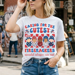 Omsorg om den söteste 4:e juli NICU-sjuksköterskan T Shirt