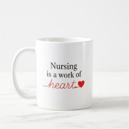 Omsorgsarbete är ett arbete av hjärtat - typografi kaffemugg