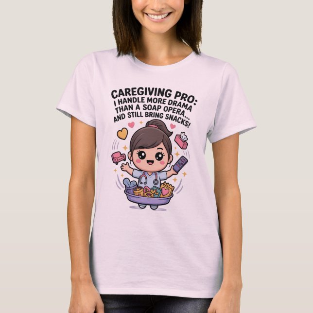 Omsorgsproffs rolig tvåloperadrama   t shirt (Framsida)