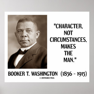 Omständigheter för tecken för Booker T. Washington Poster