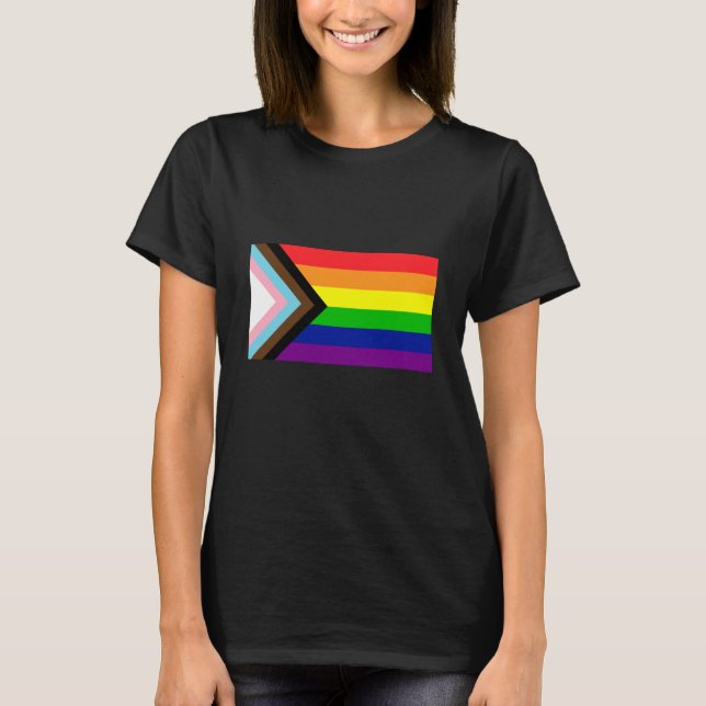 Omstart av Pride Flagga - inklusive trans och POC T Shirt (Framsida)