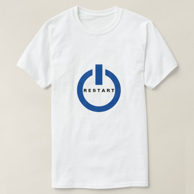 Omstartsknapp T-Shirt (Design framsida)