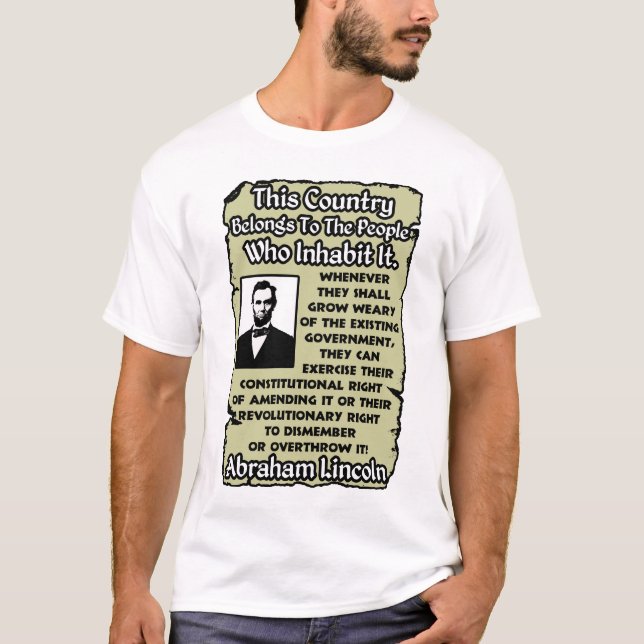Omstörta regeringen tee shirt (Framsida)
