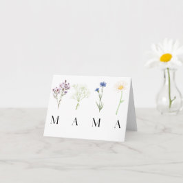 Ömt Botaniskt Mamma-motiv för Mors Dag Kort