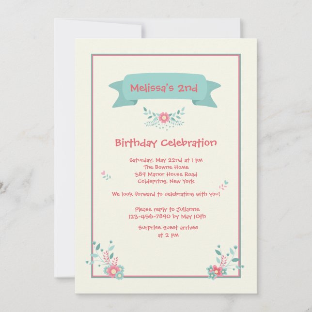 Ömt känsliga Posies-inbjudan Inbjudningar (Framsida)